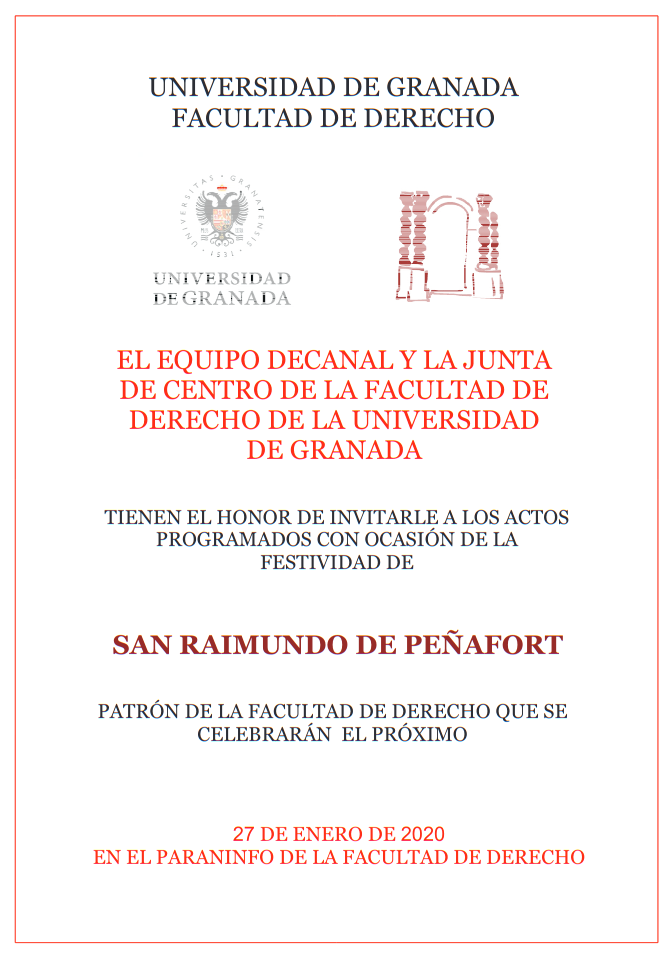 San Raimundo de Peñafort. Patrón Facultad de Derecho