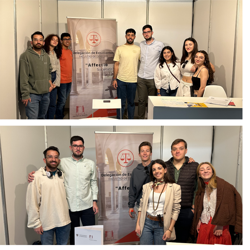 stand derecho en salón del estudiante miembros de la delegacion en el salon del estudiante